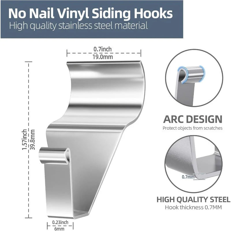 No-Drill Vinyl Siding Hooks