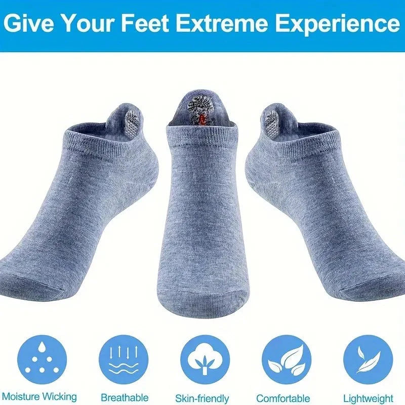 Non-Slip Smiley Tab Socks