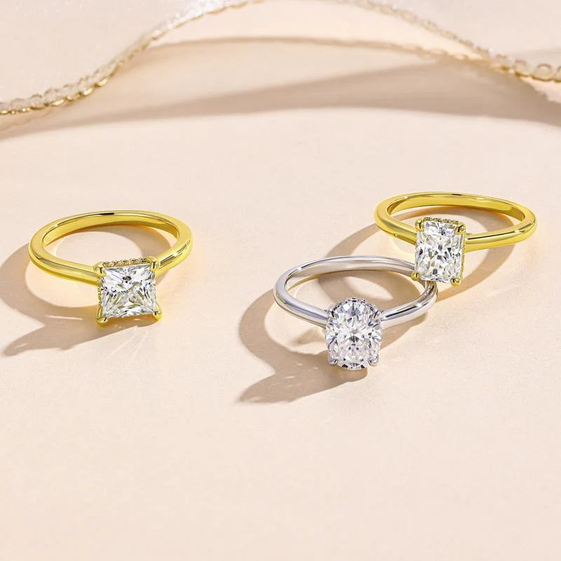 Brilliant Gold CZ Ring