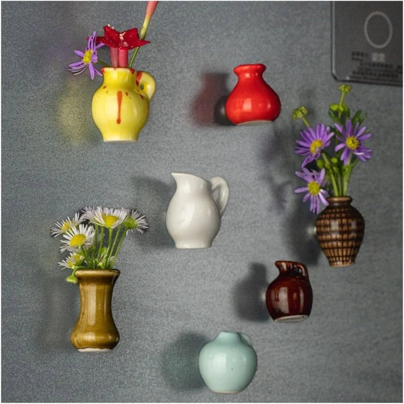 Ceramic Miniature Vase Magnets
