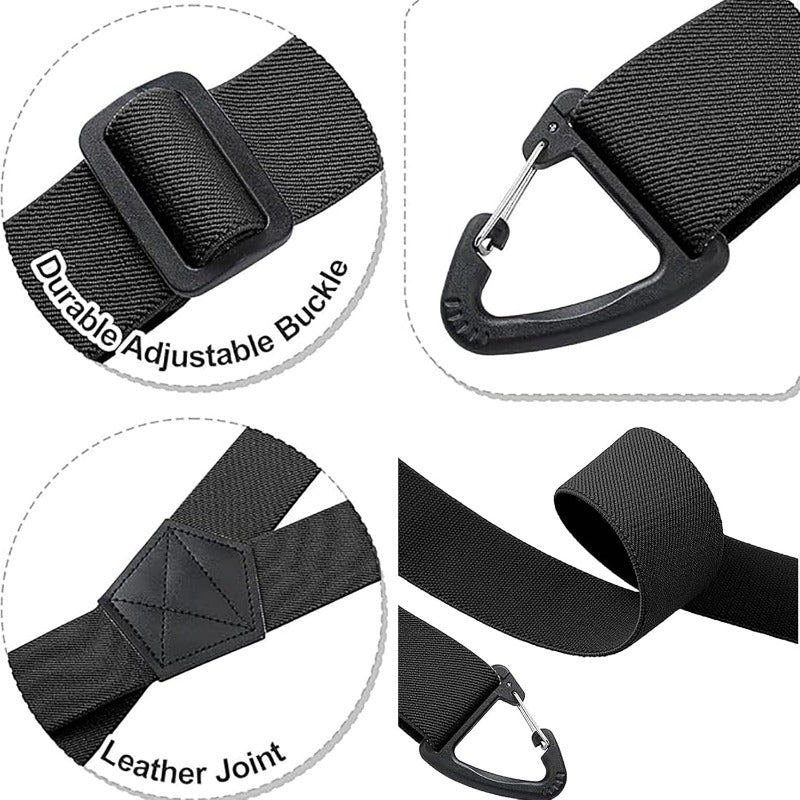 Secure Carabiner Hook Suspenders