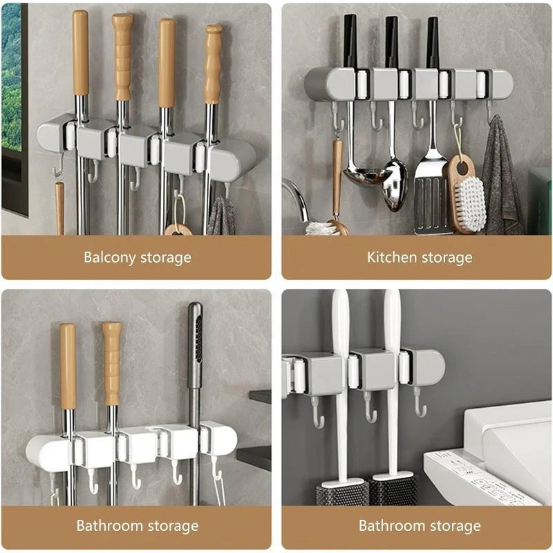 Drill-Free Wall Mop Holder