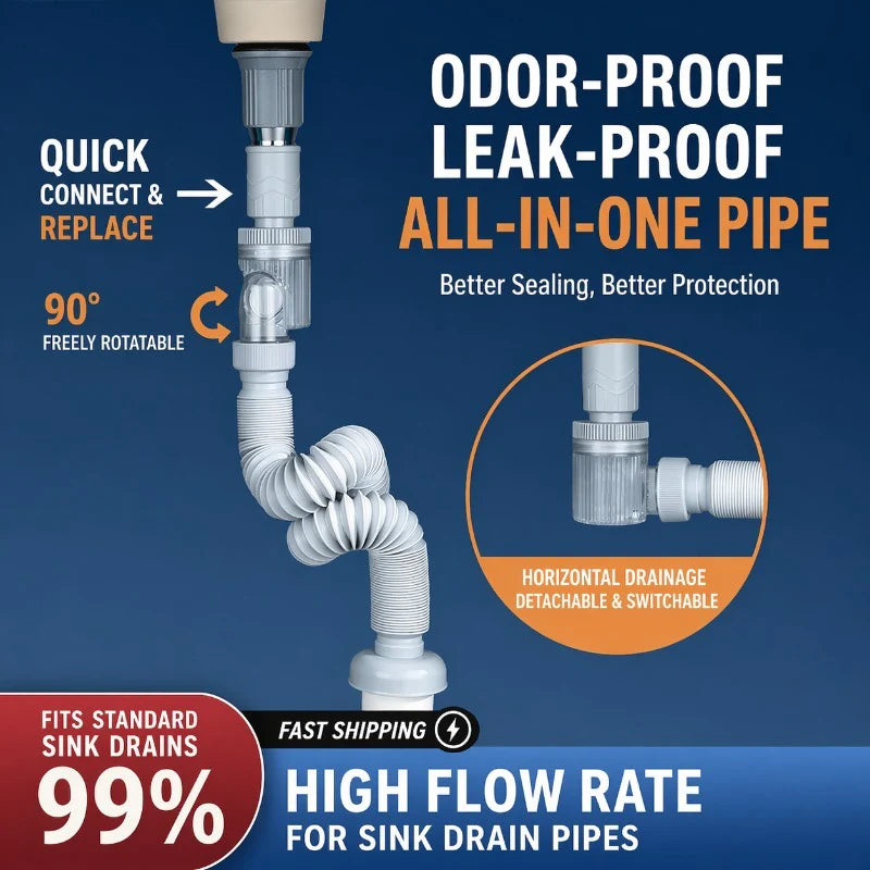 Universal Odor-Blocking Drain
