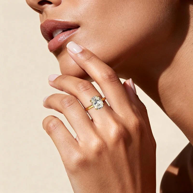 Brilliant Gold CZ Ring