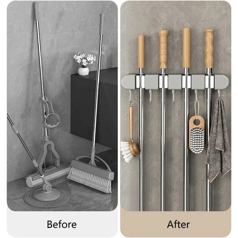 Drill-Free Wall Mop Holder