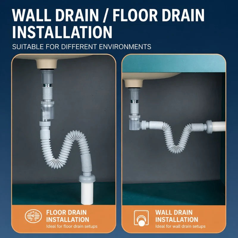Universal Odor-Blocking Drain
