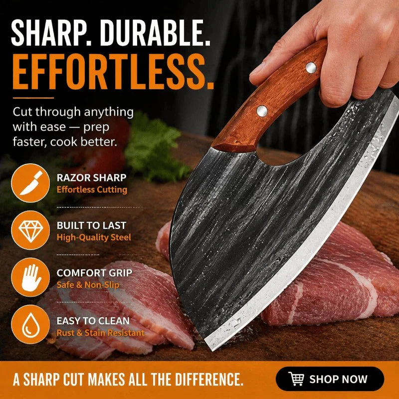 Sharp Ergonomic Kitchen Cleaver