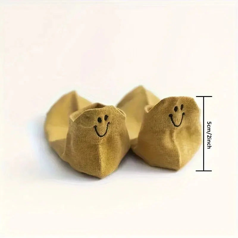 Non-Slip Smiley Tab Socks